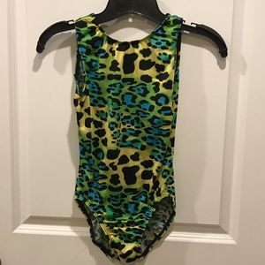 GK jaguar print gymnastics leotard